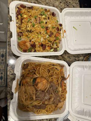 Yang Chou Fried Rice & Combo Lo Mein