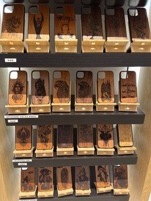 We can engrave custom wood cases with any design, logo, picture