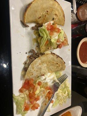 Deep fried steak tacos