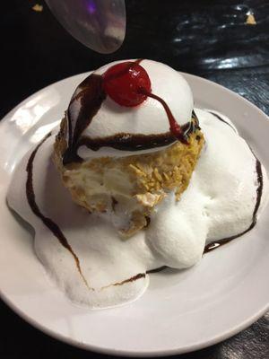 Fried ice cream dessert