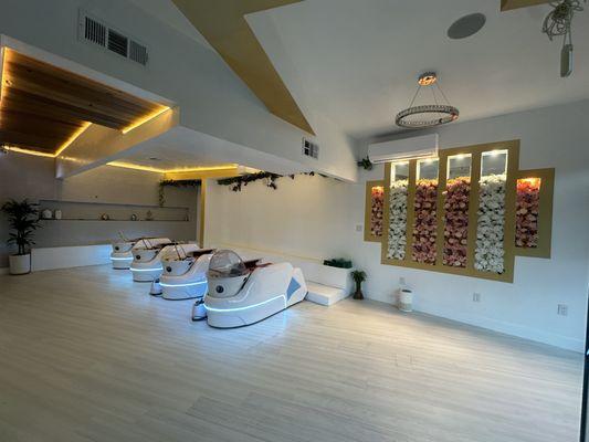 Newest location with the  amazing electronic massage beds/sinks to rejuvenate the scalp and hair to a maximum beauty level