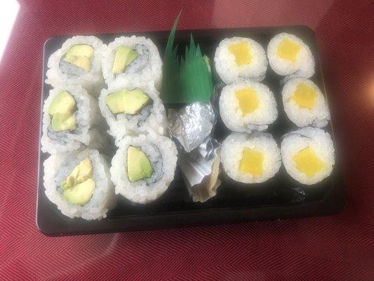 Avocado Maki And Oshinko Maki Rolls