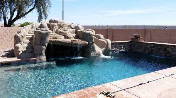 This pool was a mess. It was green and coated in Black algae. Its now crystal clear and currently maintained by our company.