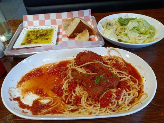 Chicken parmesan without cheese,tomato sauce, small Caesar salad, housemade bread with olive oil & herbs