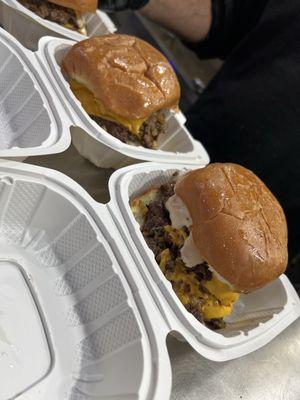 Double smash burgers