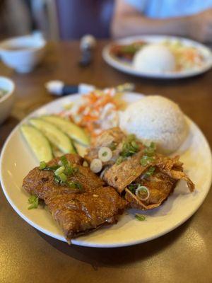 Crispy Pork and Shrimp Paste with rice