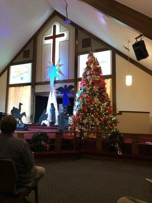 Sanctuary where kids Christmas program held.