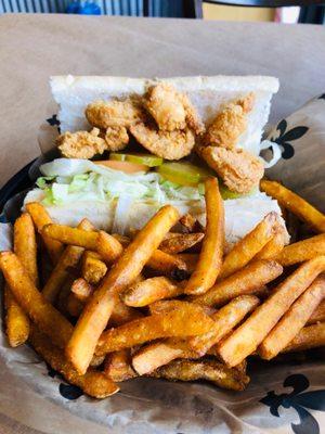 Friday special shrimp poboy