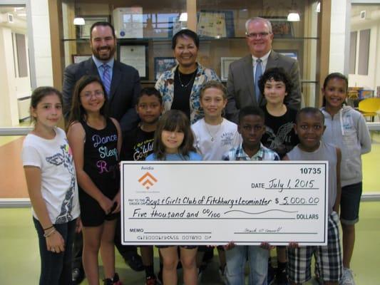 The Avidia Charitable Foundation Donation to the Boys and Girls Club of Fitchburg-Leominster.