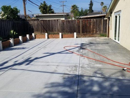 New concrete with 1/2" rebars