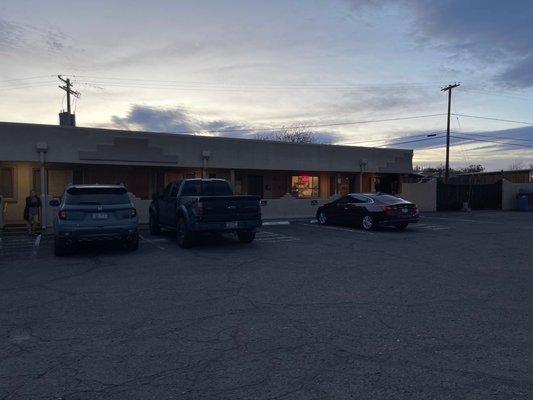 This is the front of the fort verde suites and the office on the right.