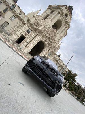 Black out package done to this Range Rover Sport.