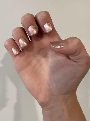 Sparkly gel manicure