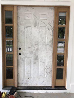 Entrance door before photo