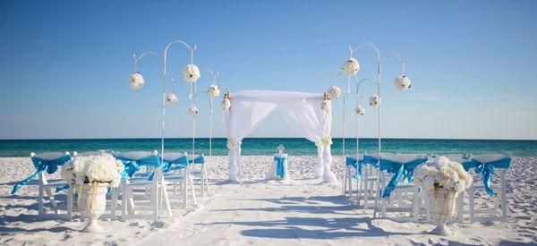 aqua blue beach wedding in St Augustine