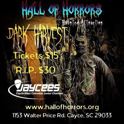 Hall of Horrors Haunted Attraction has returned with 15 nights of terror with an all new haunt: Dark Harvest.