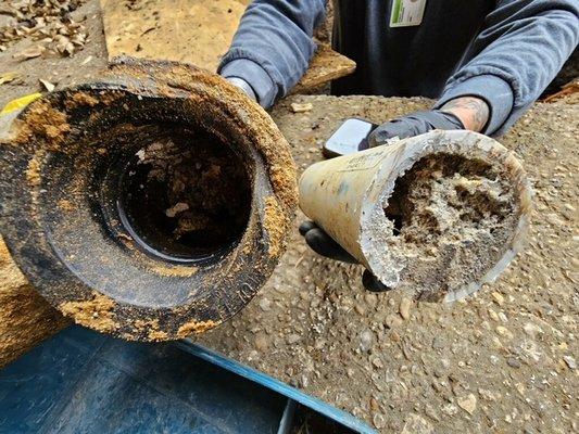 concrete filled pipe