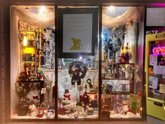 Our winter wonderland window.