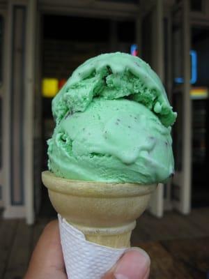 Mint Chip Ice Cream Cone from Sam's Cafe.