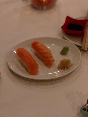 Salmon sashimi- $12