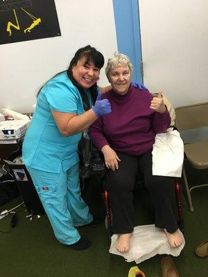 Our Medical Assistant performing an ABI on a YMCA member