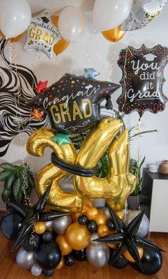 Sparky's graduation balloons