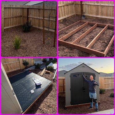 7 by 7 ft base building and shed assembly. Call for quotes!