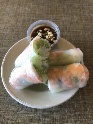 Shrimp Rolls with Peanut Sauce