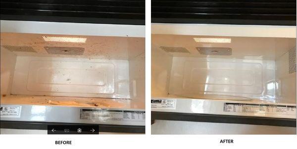 Those microwaves can get awfully grimy. Our cleaners are skilled and bringing them back to normal.