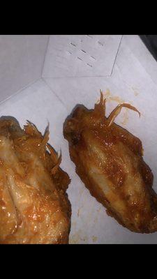 my wings at Buffalo Wild Wings had feathers still on them I'm so disappointed in this place