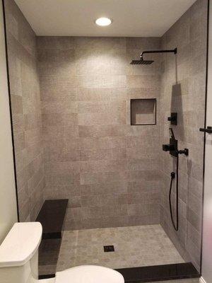 Tub to shower conversation,  bathroom remodeling