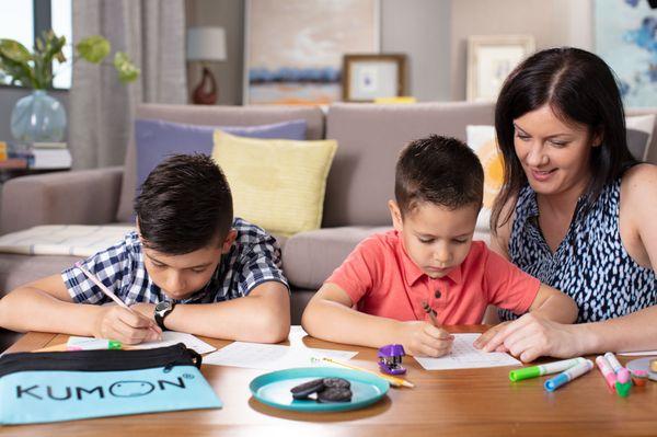 Learn at home with Kumon! Kumon is a home-based curriculum.