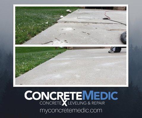 "Where trip hazards abound, ConcreteMedic can be found!" Here's a picture from another very successful concrete lifting project in Omaha, NE