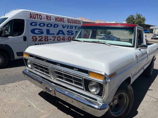 Windshield replaced, now ready to be taken out on a cruise.