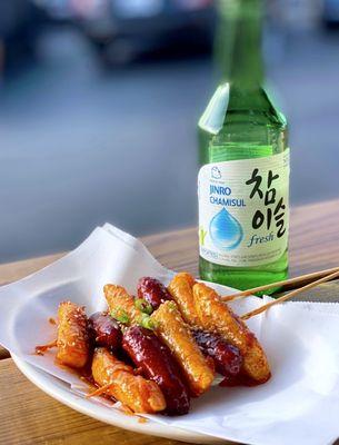 Sodduck Sodduck: Grilled Sausage & rice cakes w/ chili sauce | $6.99