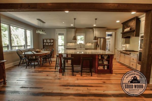 Reclaimed Flooring custom milled by Good Wood Nashville.