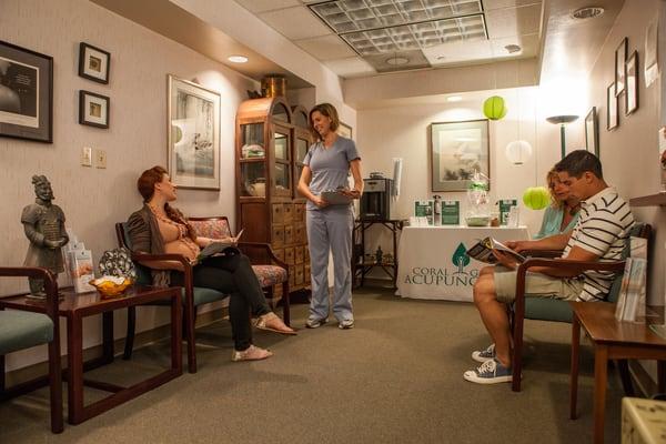 Inside our comfortable waiting room