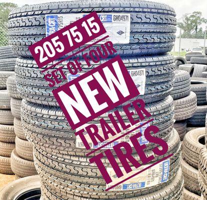 205 75 15   NEW TIRES SET OF 4 CALL 904 343 2771 FOR PRICE QUOTE
TRAILER TIRES