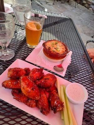 Teriyaki wings and chili