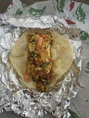 Migas tacos