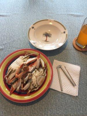 My little crab lunch. I love FRESH seafood!!