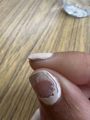 Thumb that started peeling not even 3 hours after the gel manicure