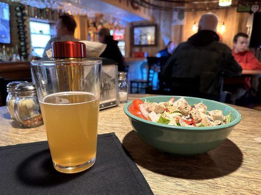 Southwest salad & Tivoli Hefeweizen