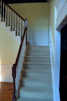 Stairs before, with carpet and squeaks.