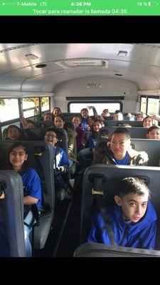 2018-2019 6th graders on a field trip