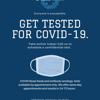 We are now offering COVID -19 Tests. Most results in 24-48 hours