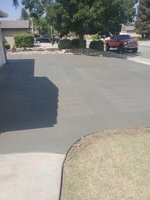 Concrete driveway