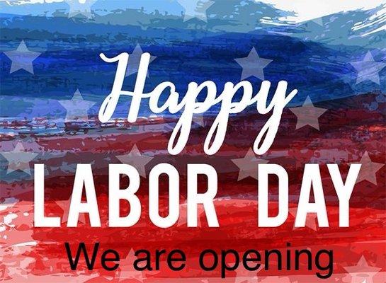 We are opening today , please call for making an appointment with us , Happy Labor Day.