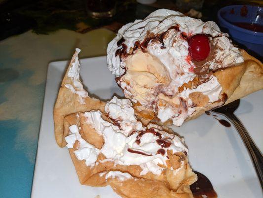 Inside the fried ice cream