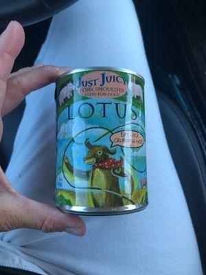 Lotus Jus Juicy canned dog food